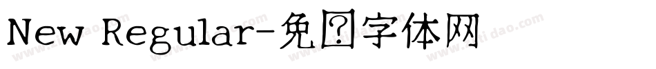 New Regular字体转换